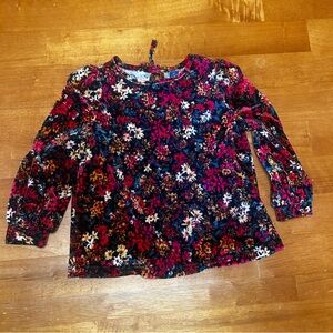 Old Navy 4T Floral Kids Top - Multicolor-Velour Feel